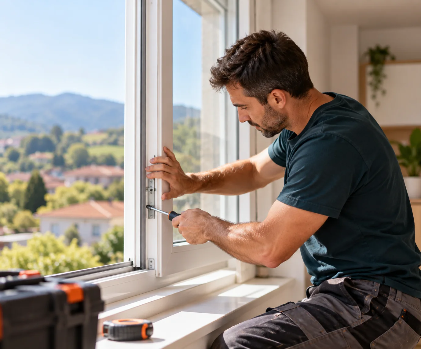 Trabajos de reparación e instalación en una vivienda