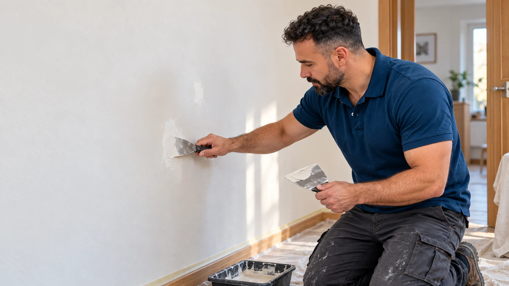Preparación, lucido y pintura de una pared