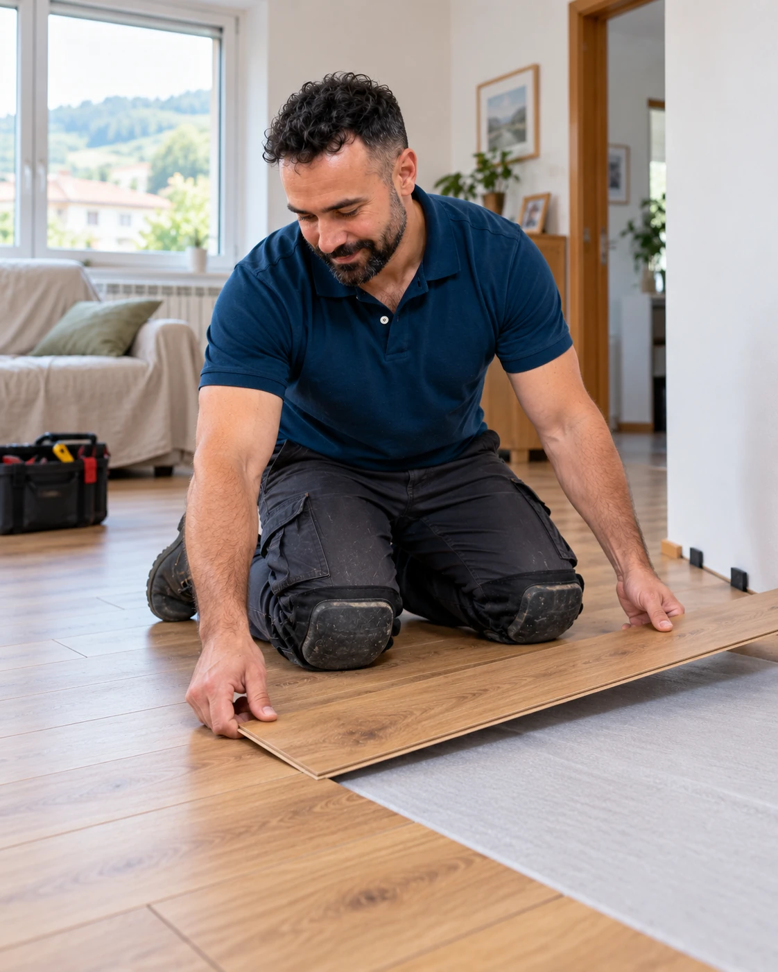 Instalación de suelos en una vivienda